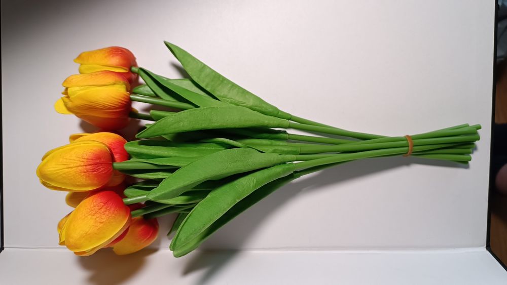 Sztuczne pomarańczowe tulipany 10 sztuk jak prawdziwe