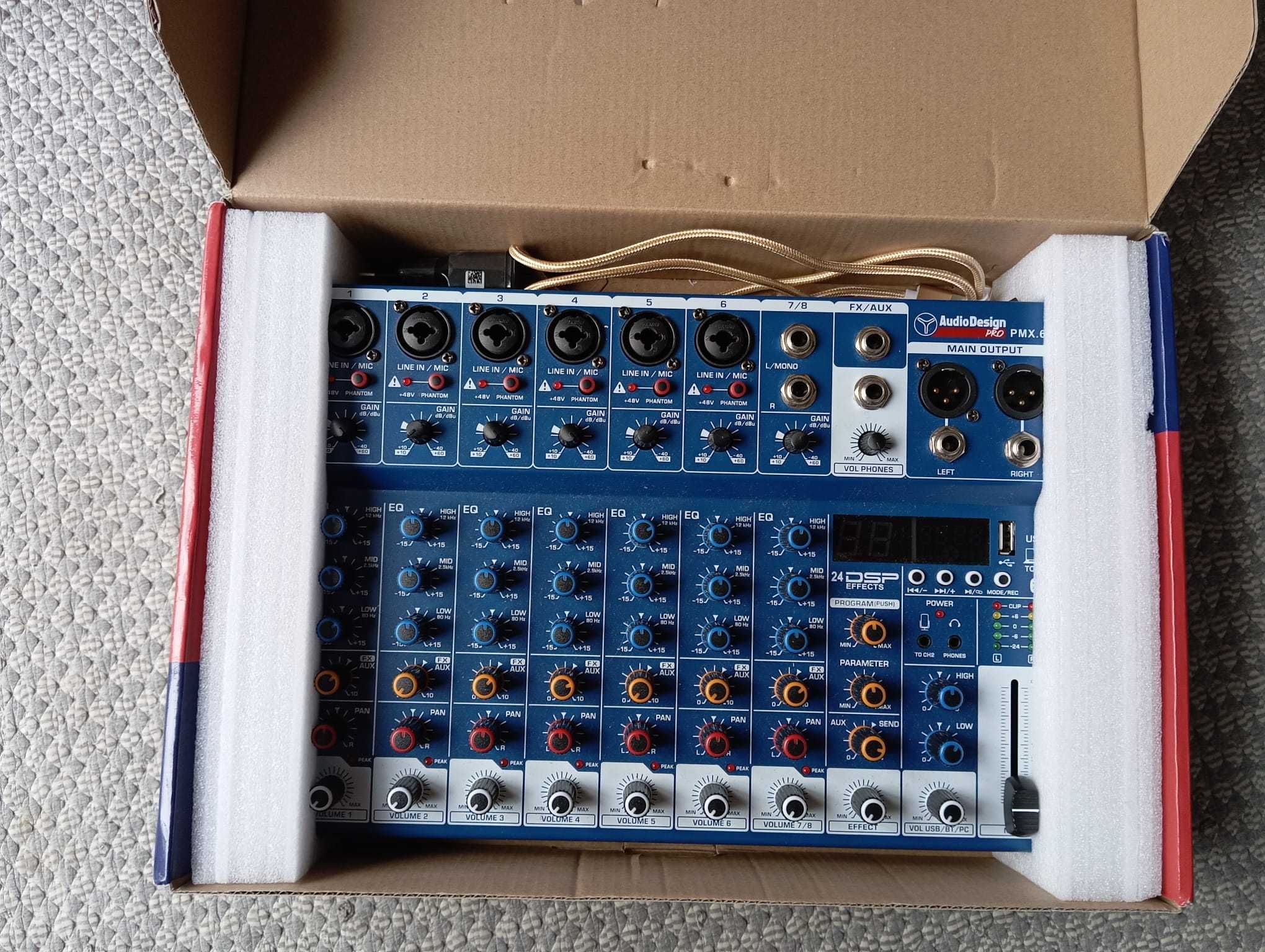 Mesa mistura Audio Design Pro PAMX1.611 - 6+1st Canais