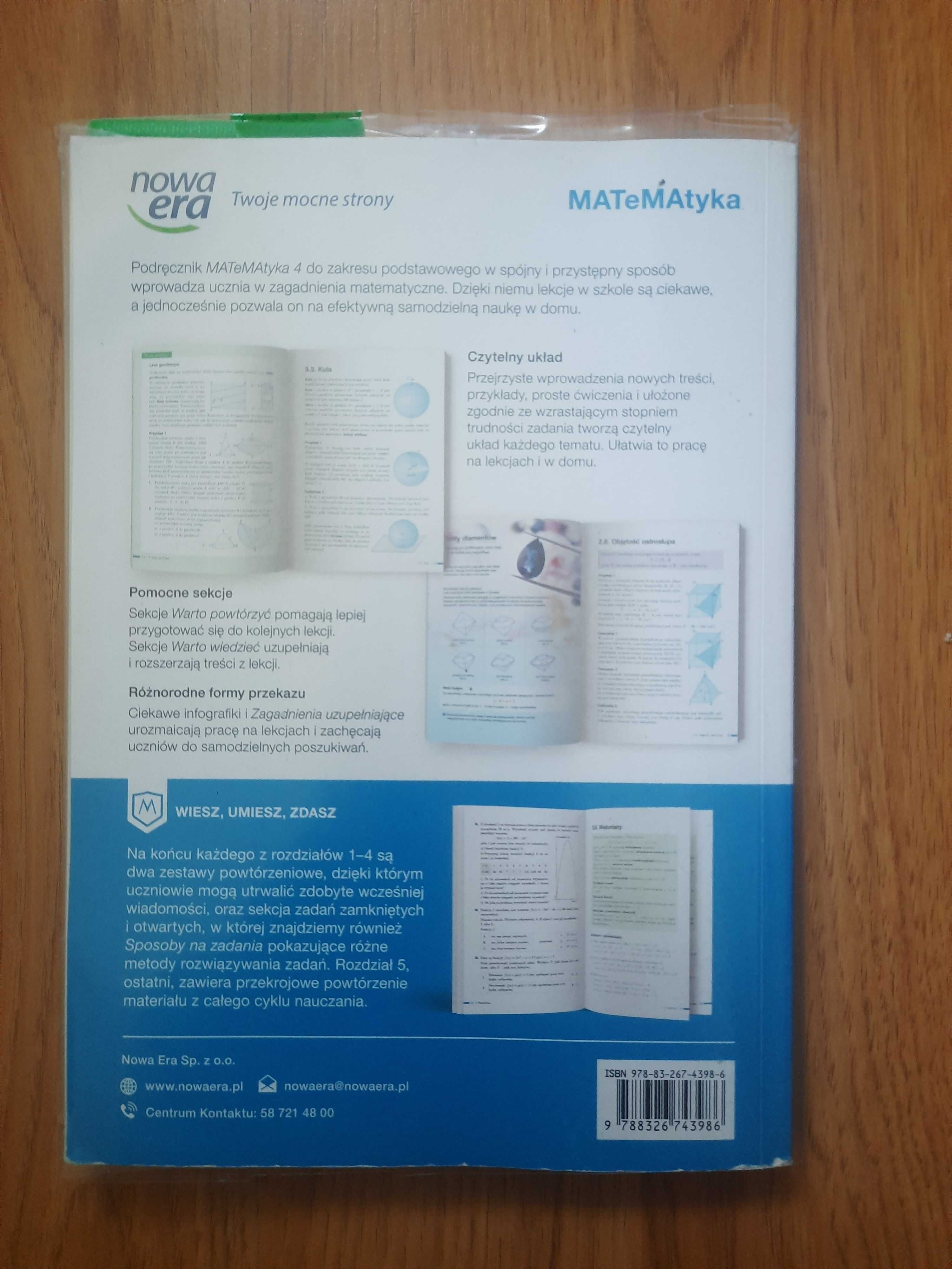 Podręcznik do matematyki MATeMAtyka 4, ZP LO/tech
