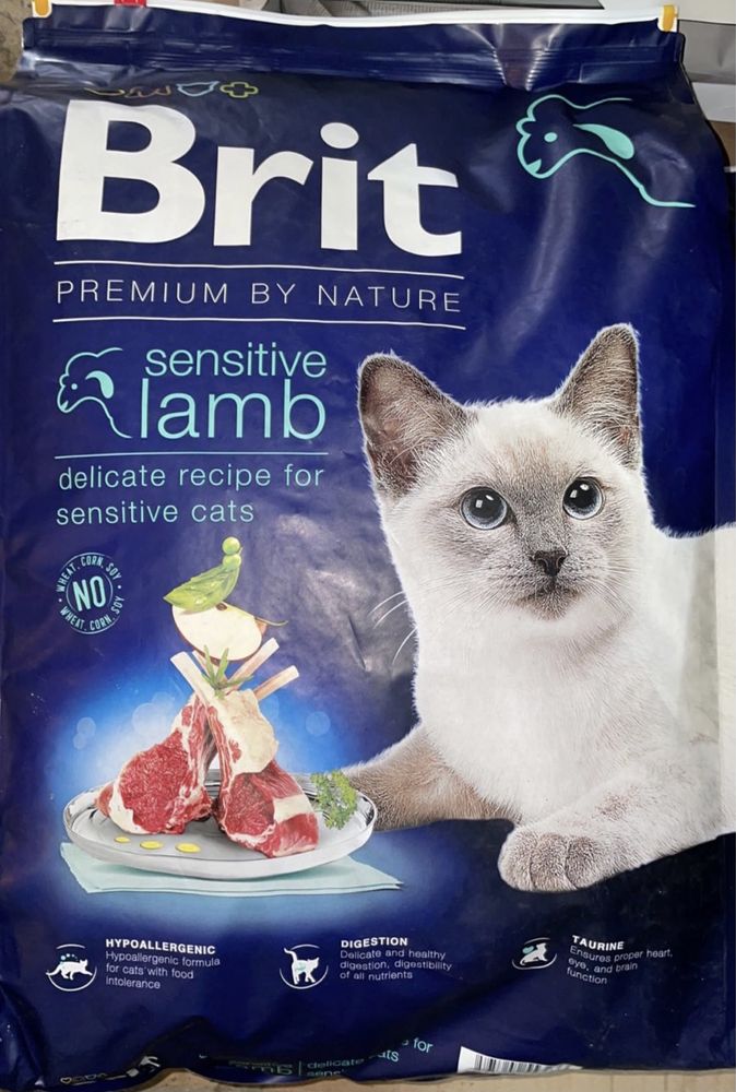 Brit Premium by Nature Cat Sensitive Lamb 8кг