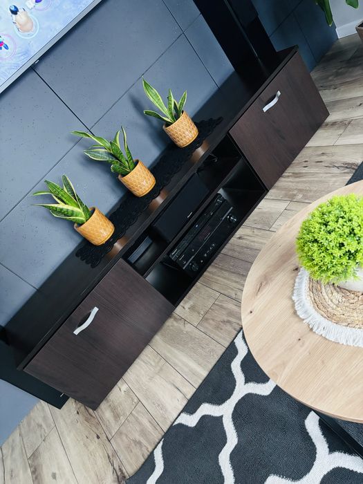 Szafka RTV 200cm pod telewizor nowoczesna stylowa komoda pułki