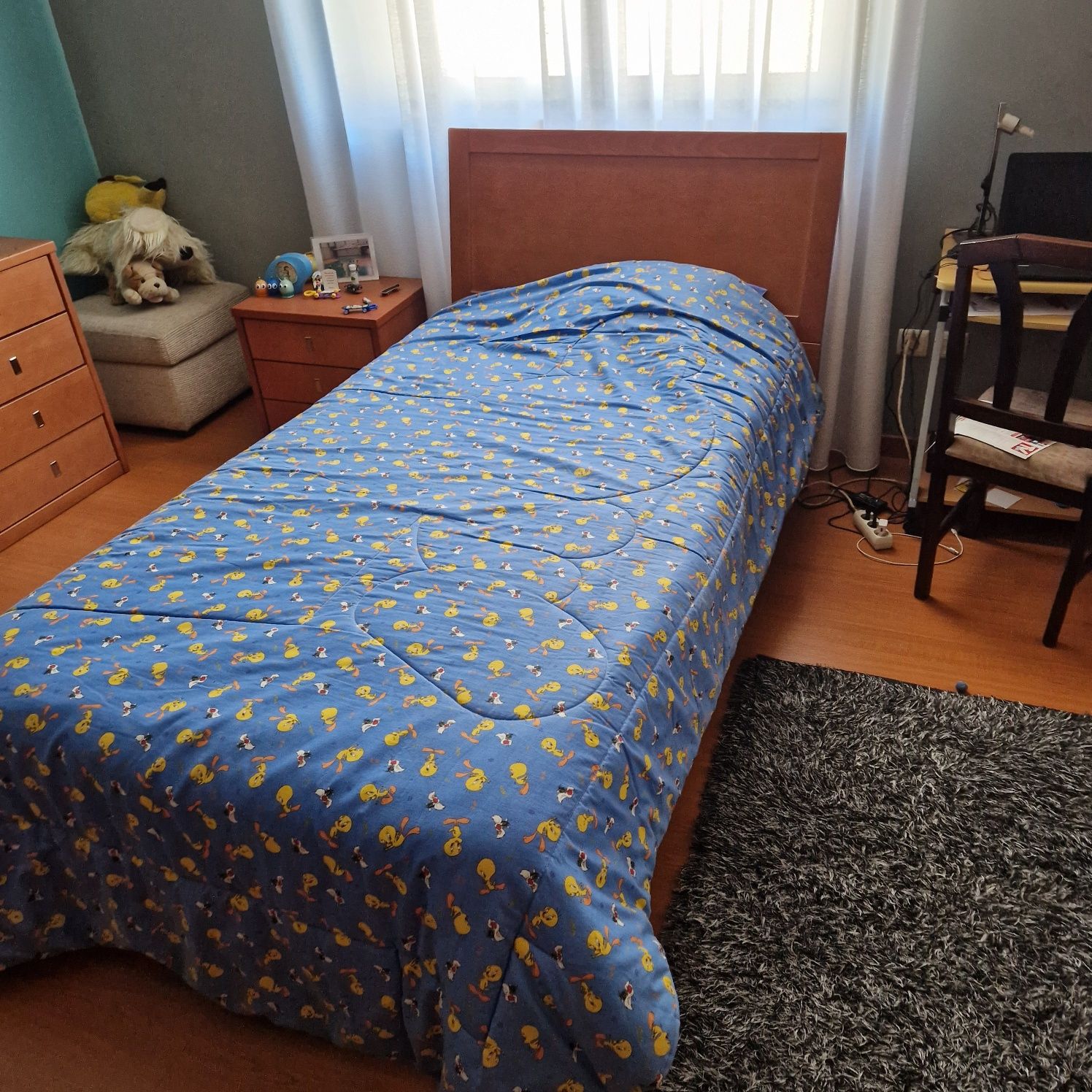 Edredão cama de solteiro reversível