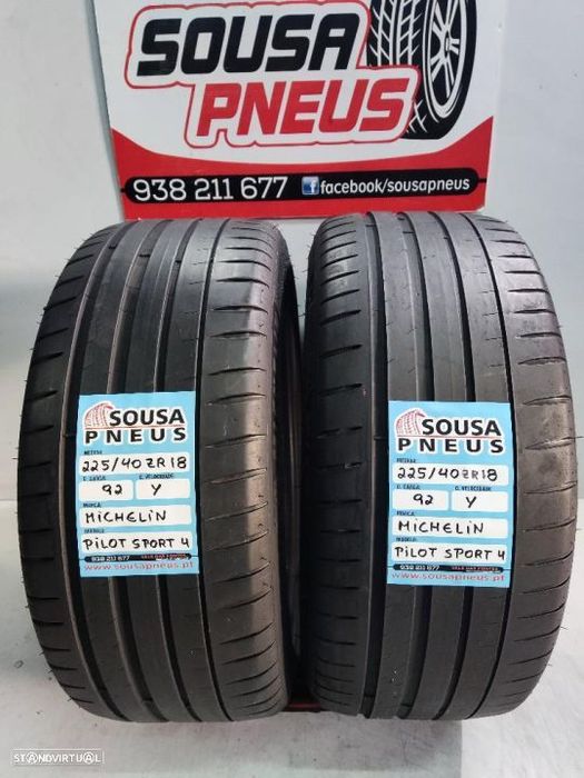 2 pneus semi novos 225-40r18 michelin - oferta dos portes
