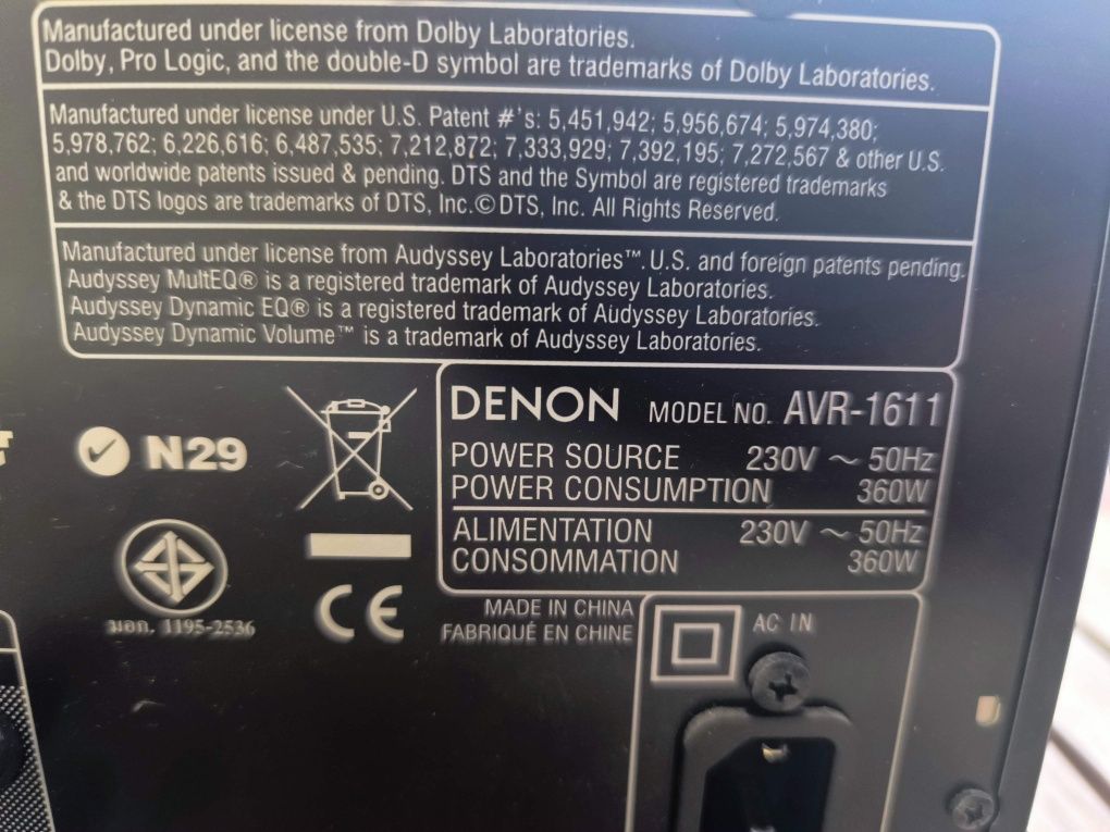 DENON AVR 1611 z głośnikami Sony
