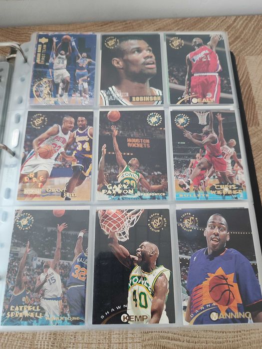 Karty koszykarskie NBA 117szt retro stan bdb