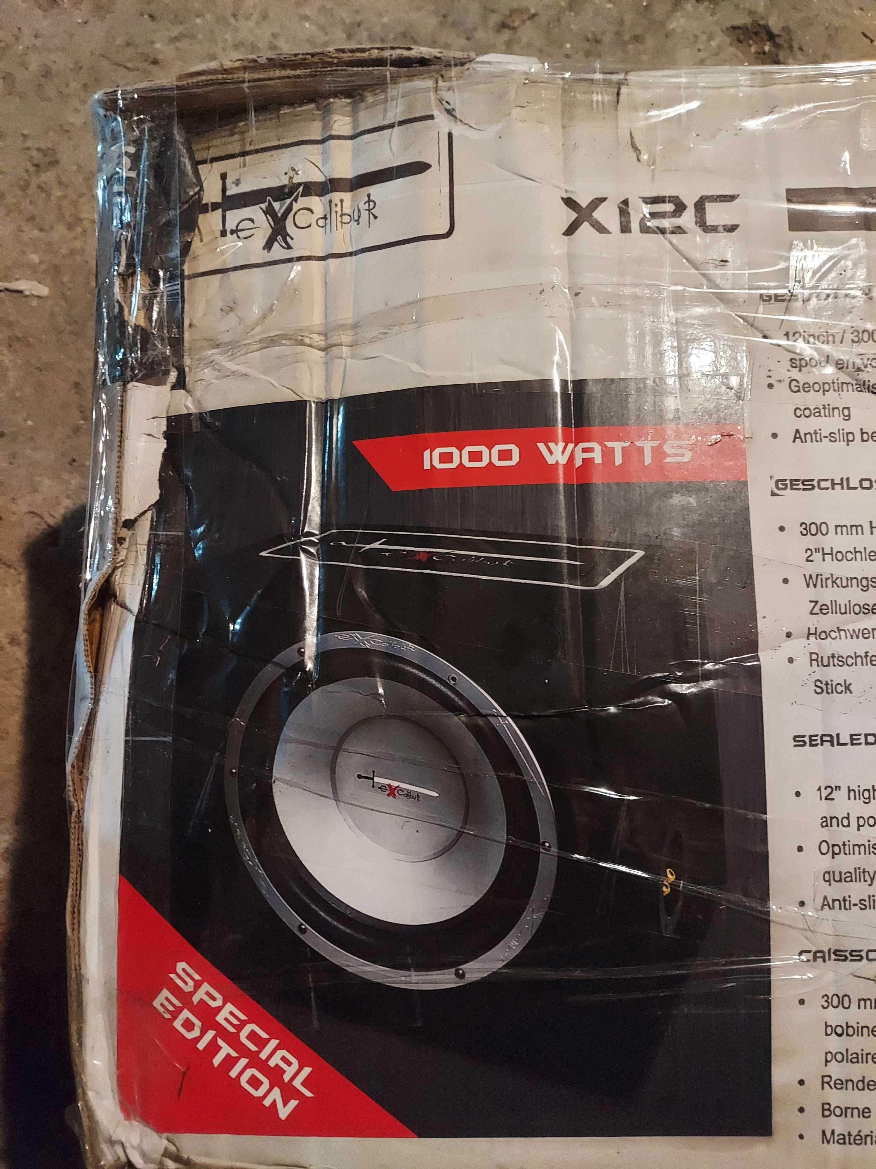 kit subwoofer e amplificador 1000W excalibur x12c