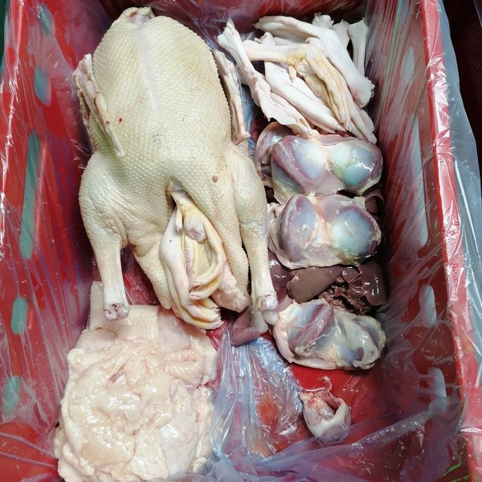 Gęsi z gospodarstwa krew okrasa smalec