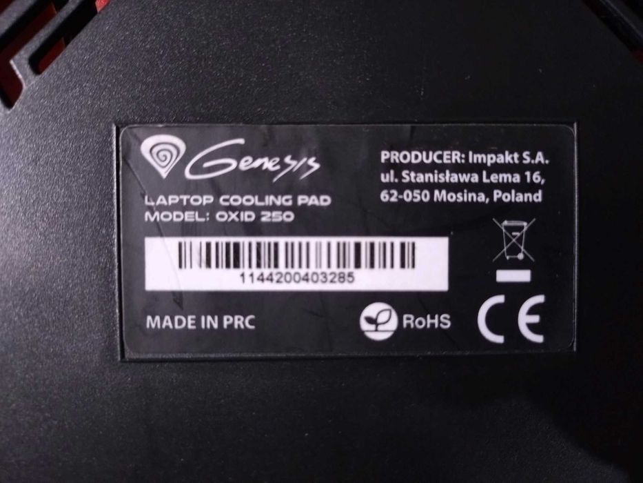 Podstawka podkładka chłodząca pod laptopa Genesis Oxid 250