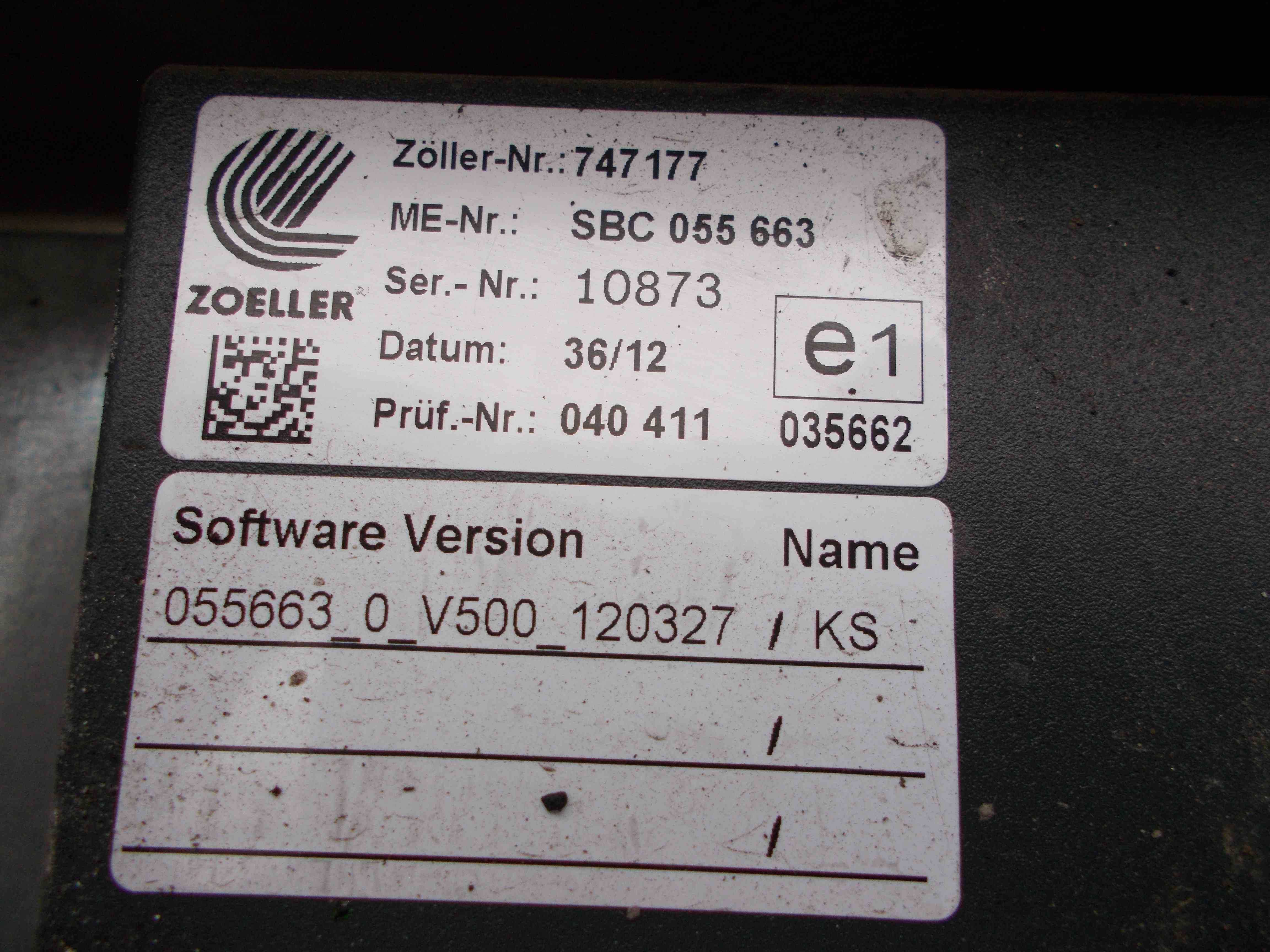 Sterowanie główne płyta śmieciarka HALLER 2012r SBC055663