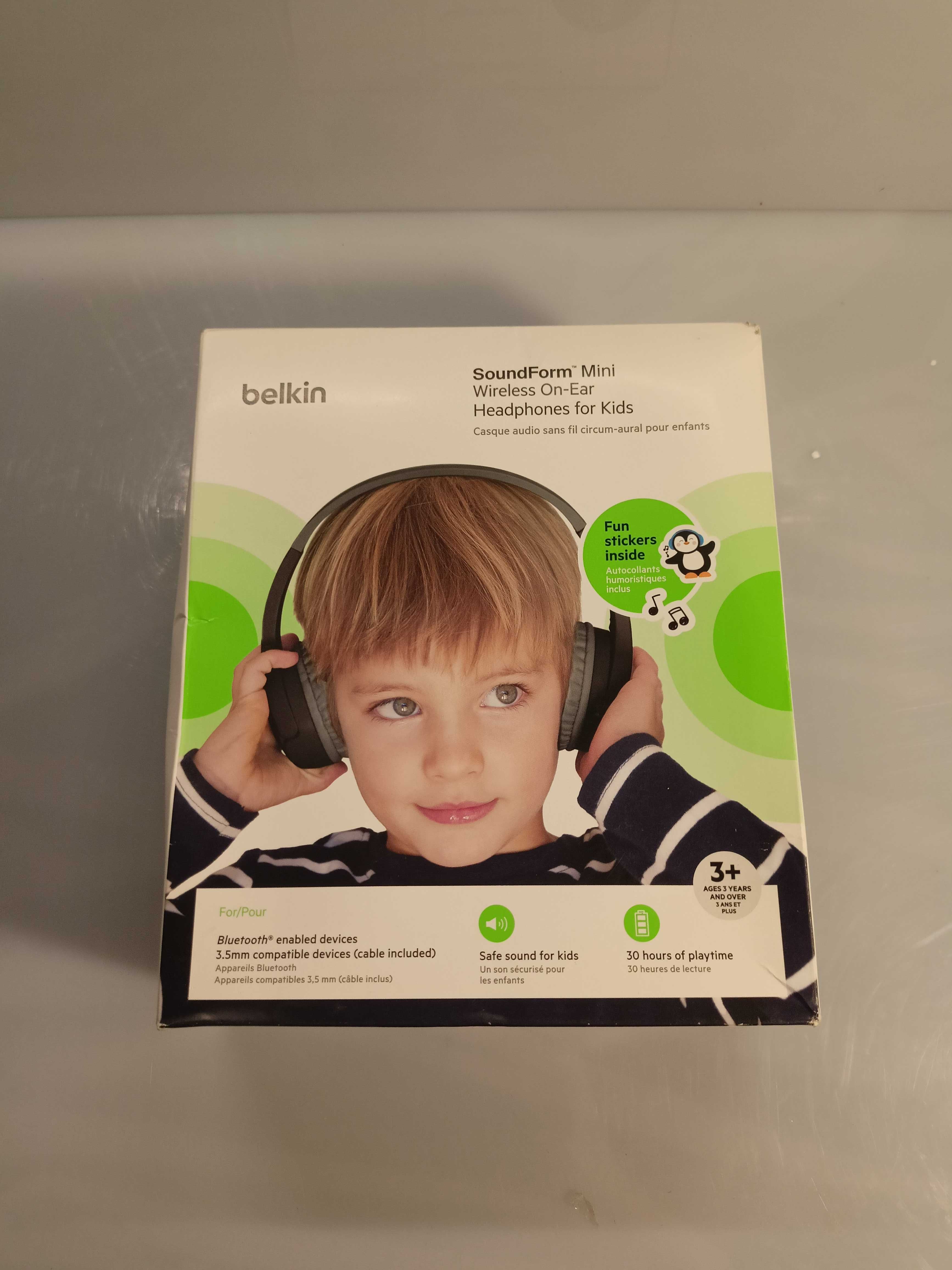 Słuchawki bezprzewodowe Belkin SoundForm Mini dla dzieci Nauszne B-T