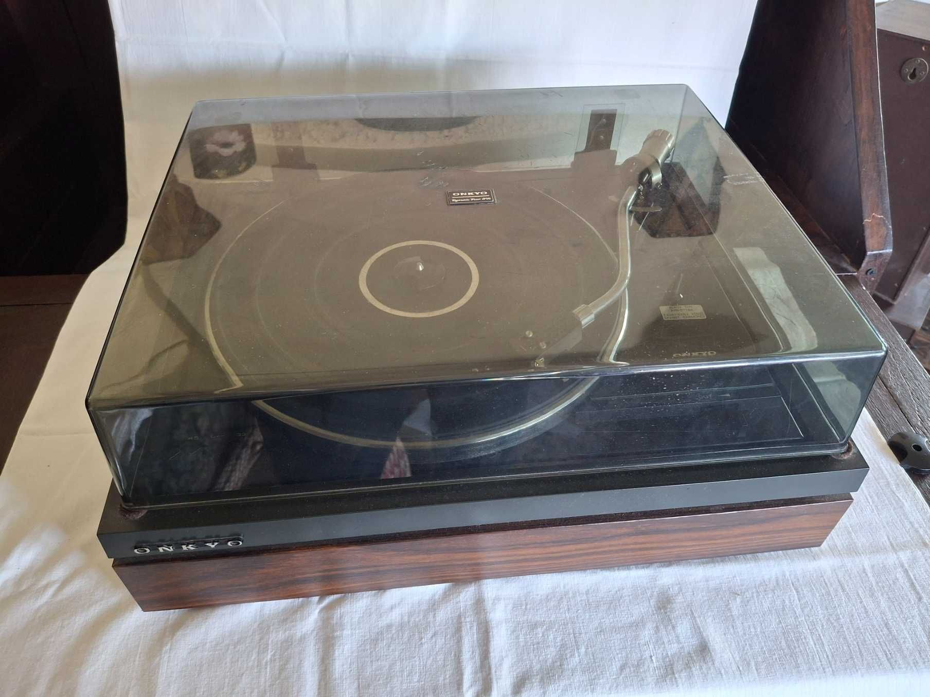 Amplificador, rádio e gira-discos Onkyo Y-100