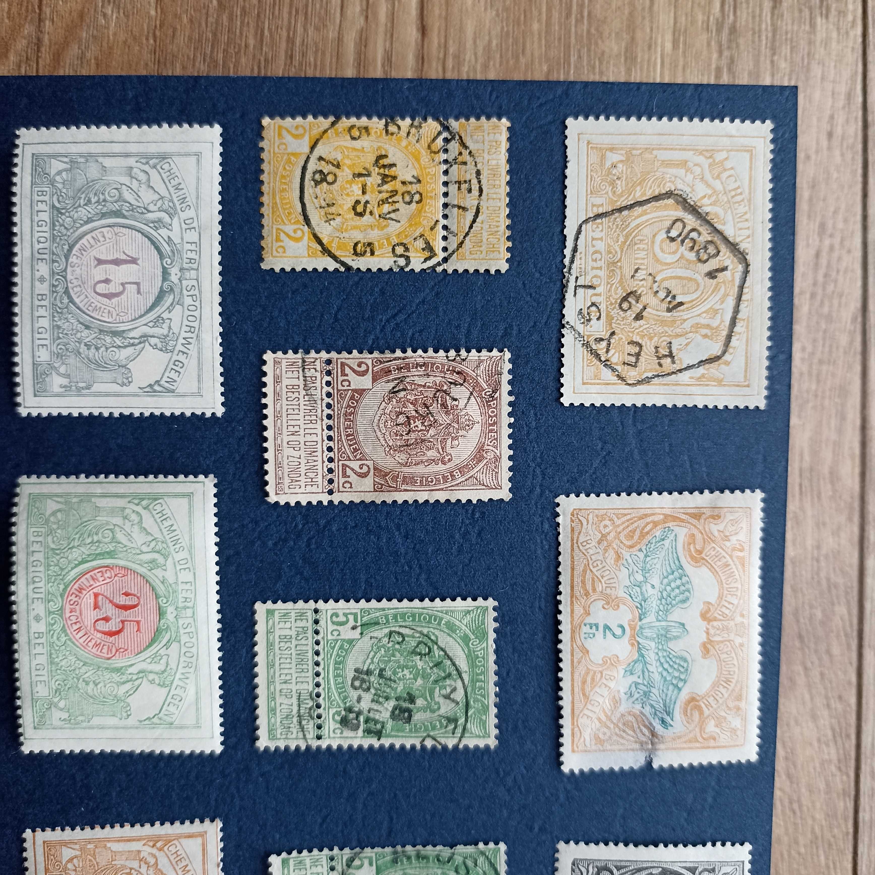 Kolekcja pocztowych znaczków belgijskich