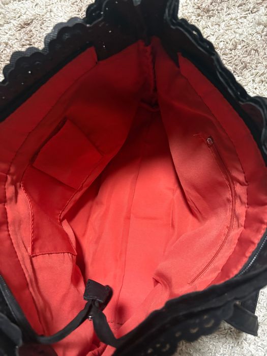 Сумка жіноча чорно-червона