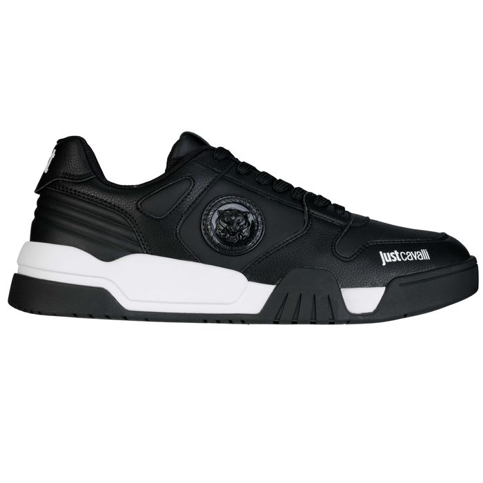 JUST CAVALLI luksusowe sneakersy buty męskie NERO TIGER