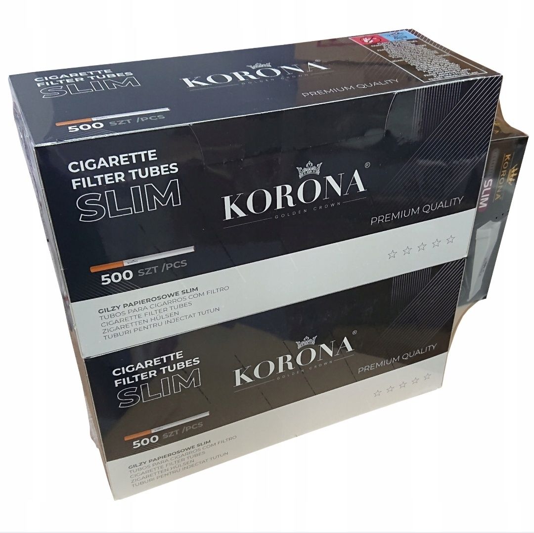 Gilza papierosowa /  Korona Slim / 1000 szt / papierosy/