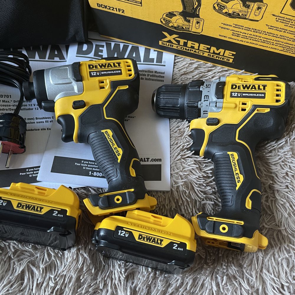 Dewalt Безщіточні Шуруповерт DCK221F2 12V DCD701 DCF801 з США Оригінал