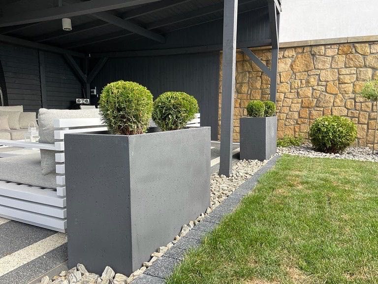 Donica betonowa 120x40x70h beton architektoniczny DARMOWA DOSTAWA
