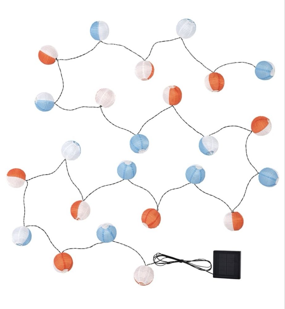 IKEA girlanda LED zewnętrzna SOLARNA solar SOLVINDEN 24 lampki