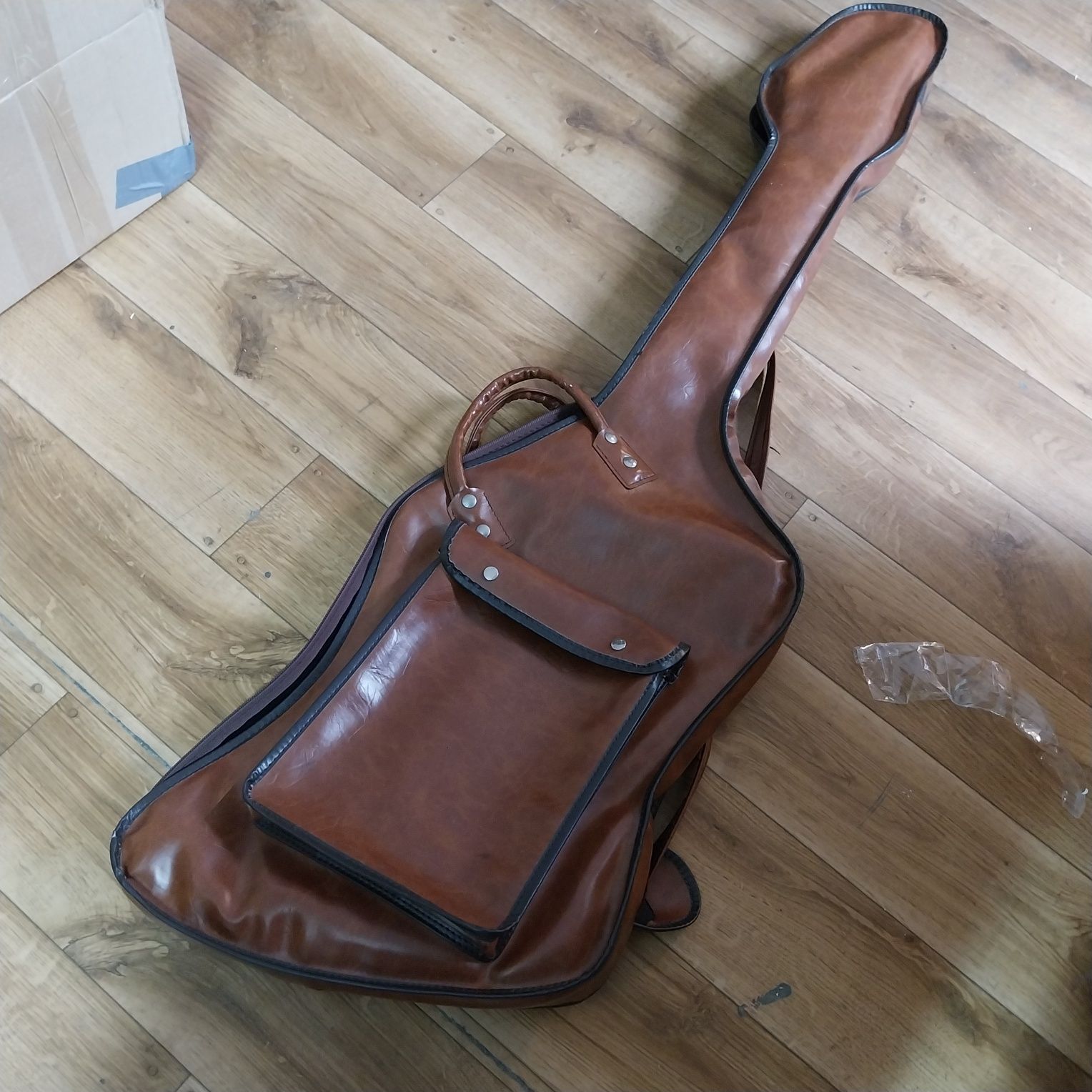 Skórzany Thunderbird pokrowiec na gitarę basową basowy japan vintage