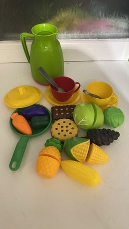 Набор детской посуды продуктов