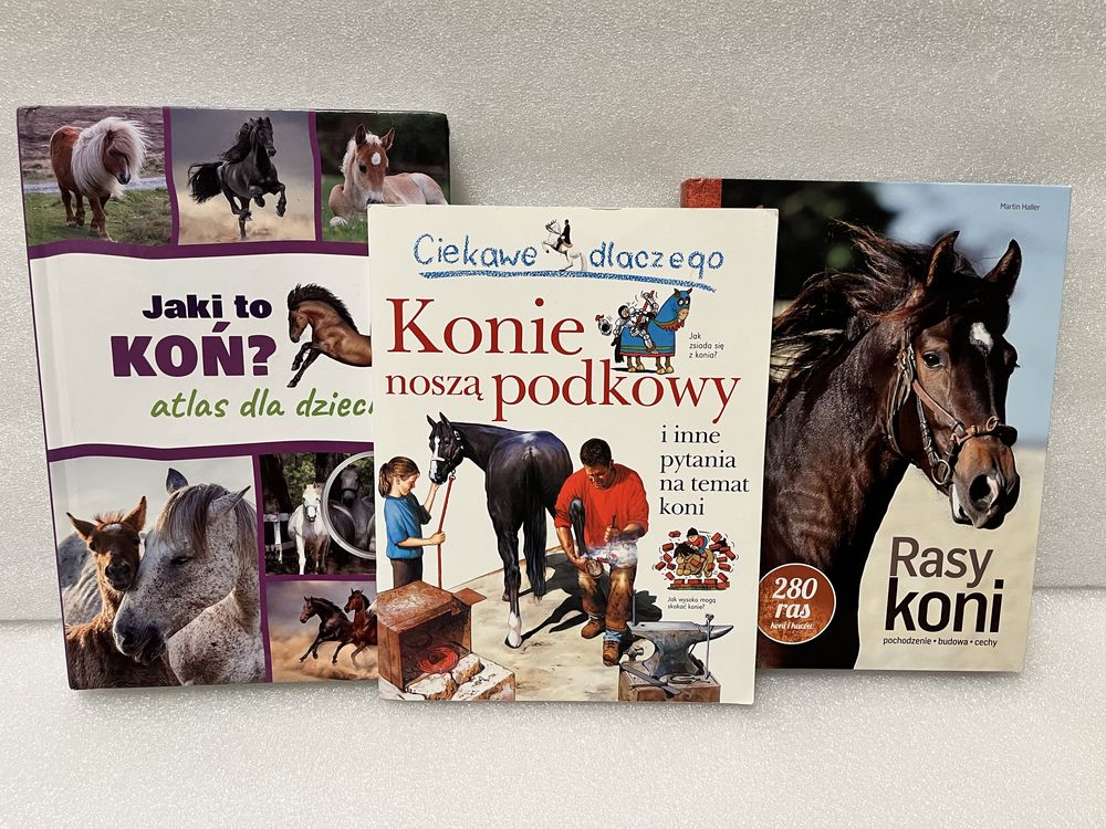 Książki atlas dla dzieci Jaki to koń ? Rasy koni . Ciekawe dlaczego ?