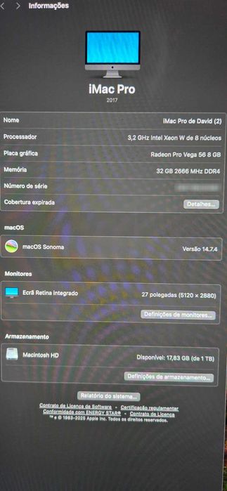 iMac Pro 27" 2017 • Retinа 5K • Xeon • Vega • Excelente estado