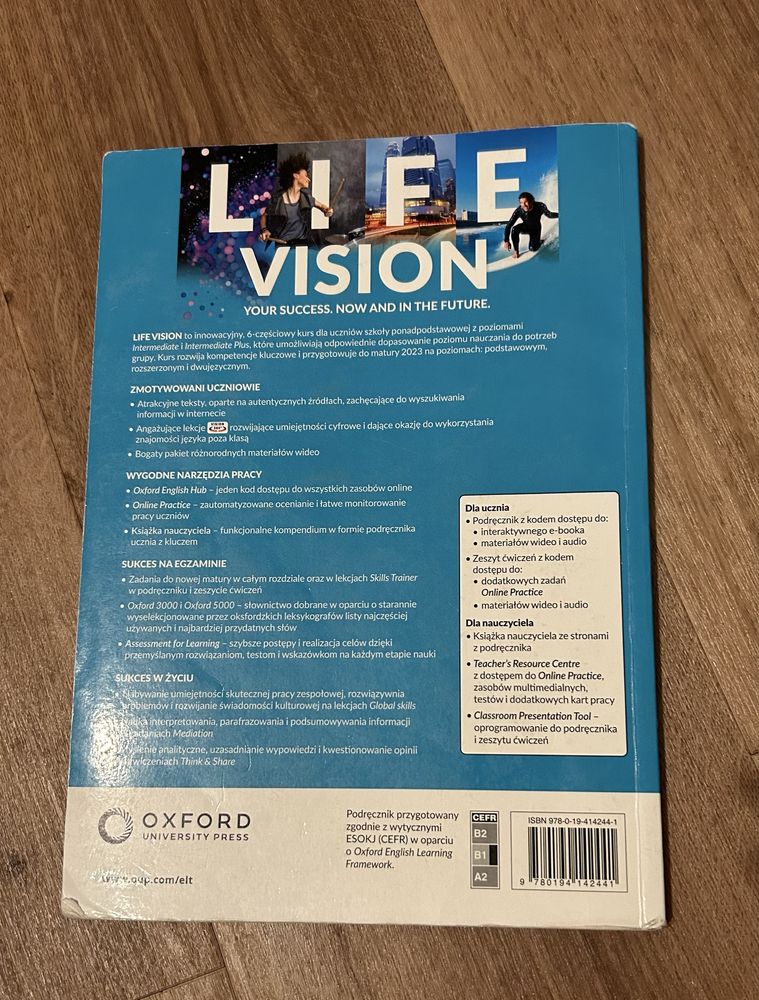 podręcznik oraz ćwiczenia z języka angielskiego life vision B1