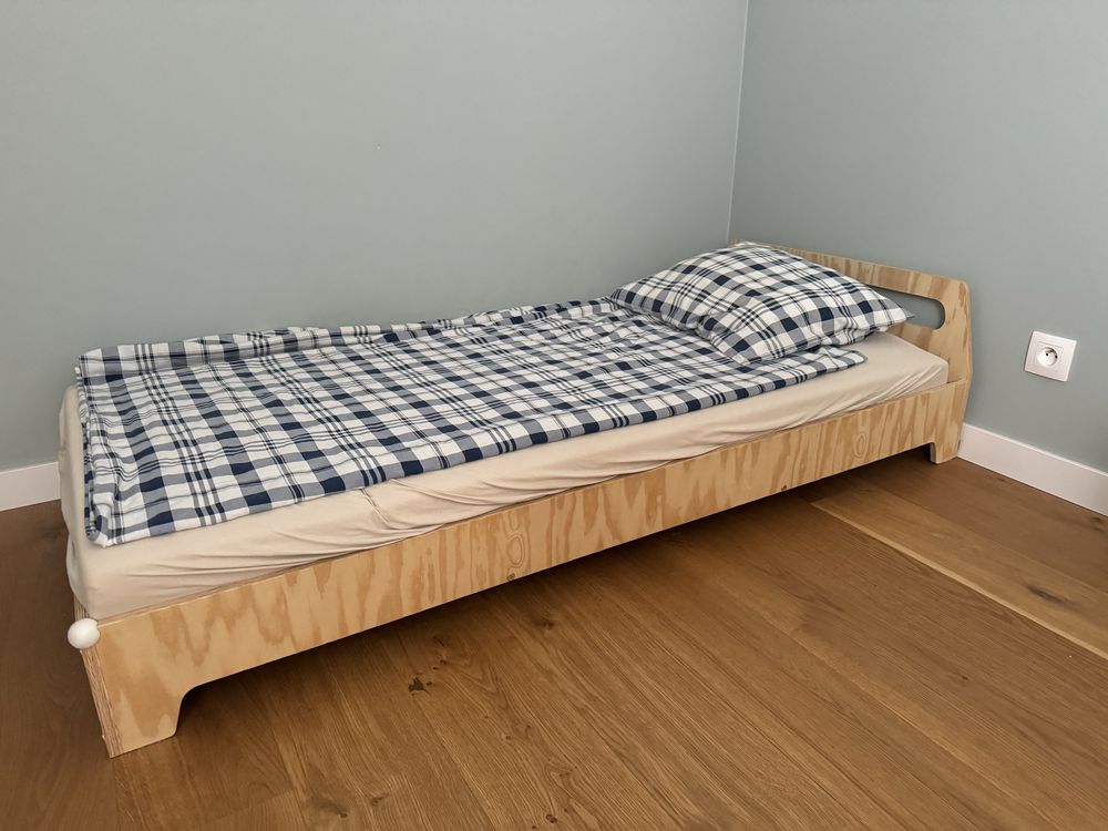 Łóżko pojedyńcze dla dziecka 170x80, Kiki 2 + materac IKEA VIMSIG