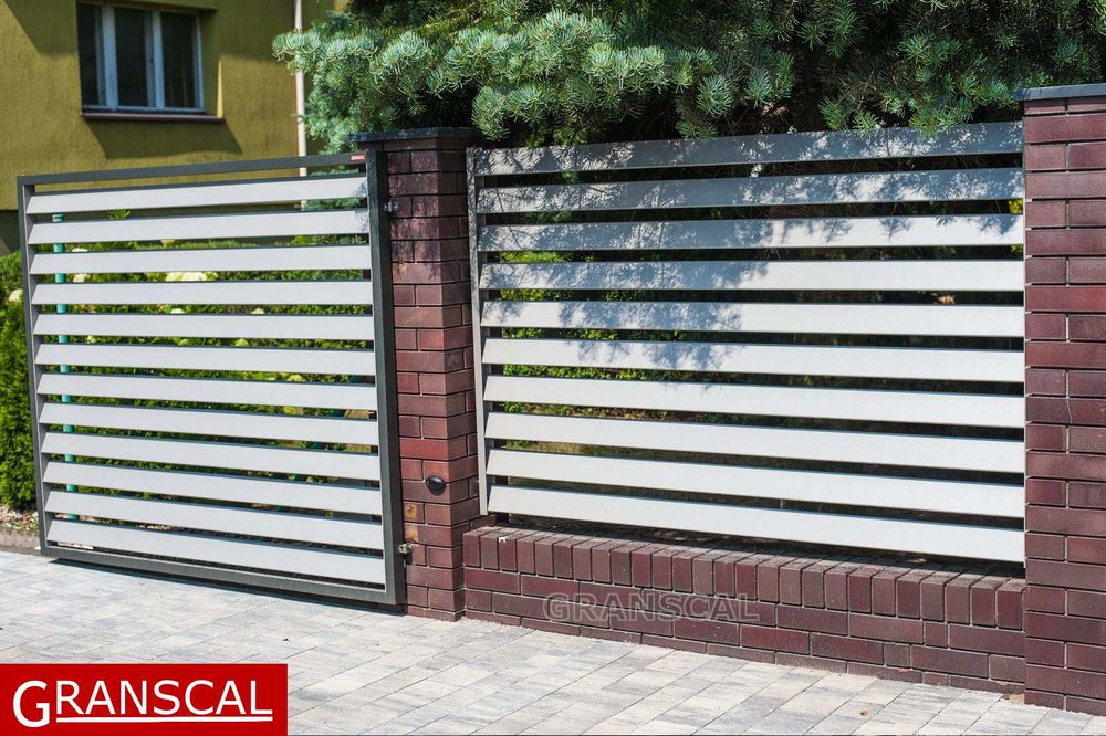 Nowoczesne ogrodzenie aluminiowe, płot brama furtka Poznań