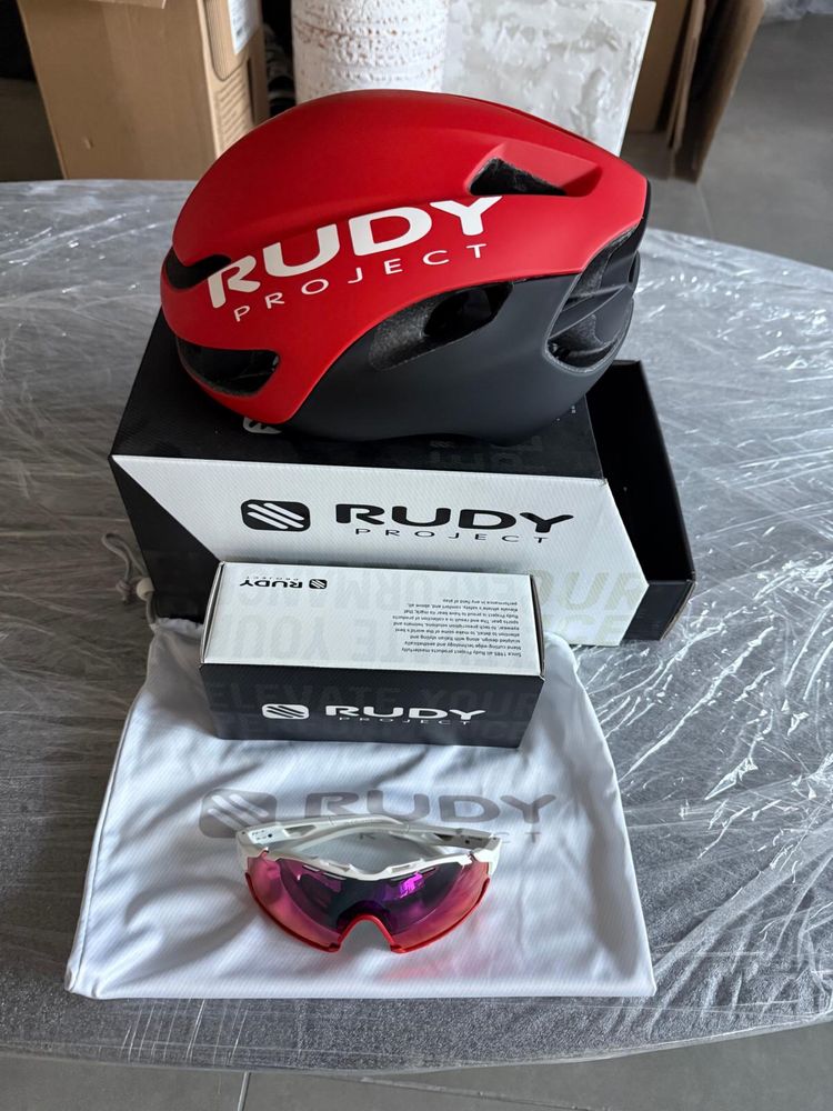 Kask Rowerowy Rudy Project Nytron Red Wygodny r. L 59 - 61 cm