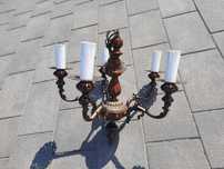 Unikalna lampa retro z lat 80-tych na 5 żarówek