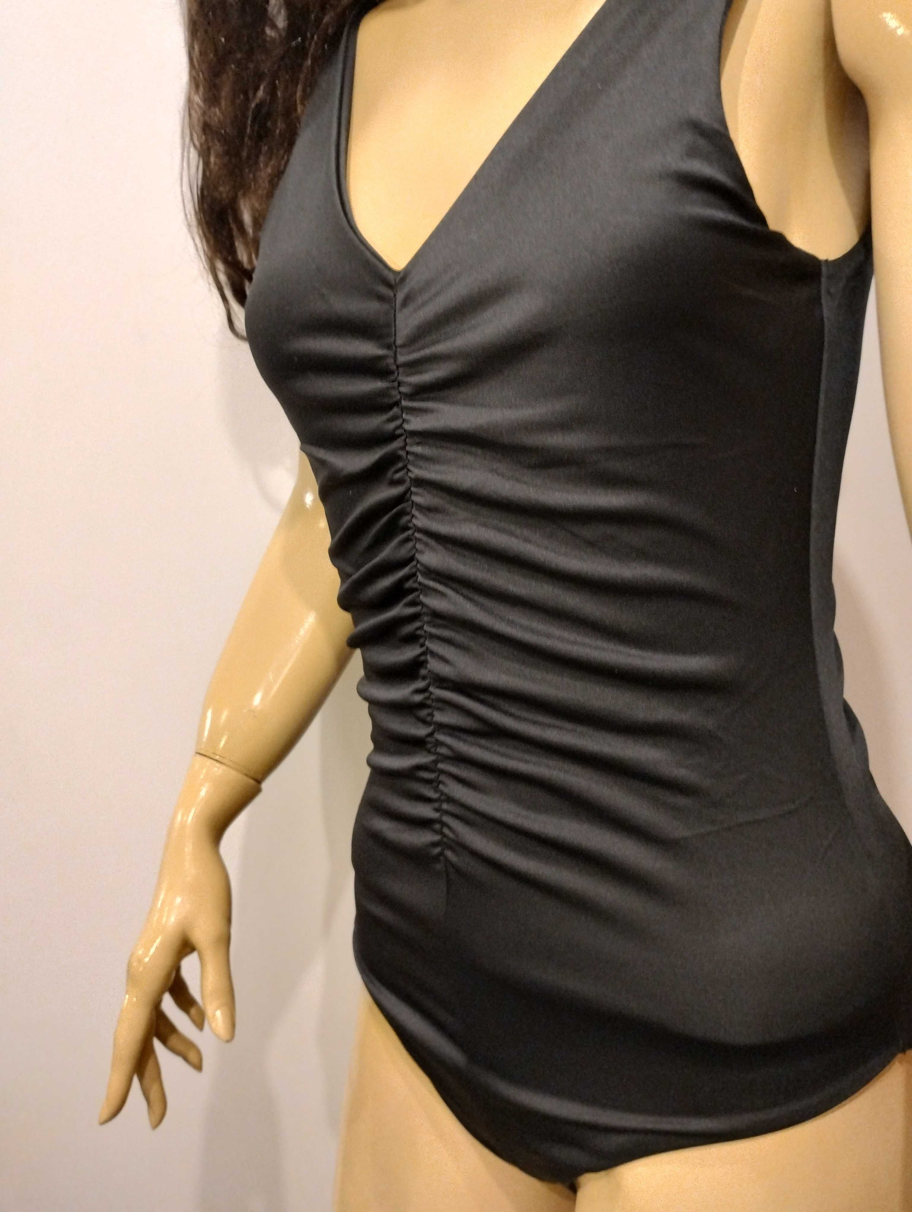 Czarne body satynowe r. S