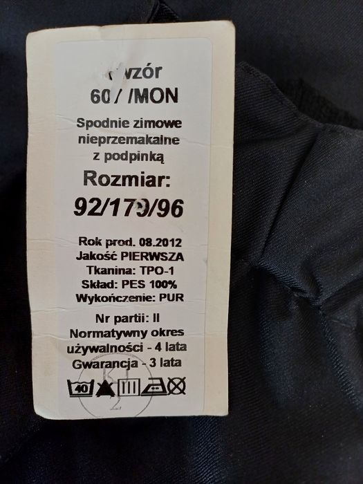 Spodnie zimowe nieprzemakalne