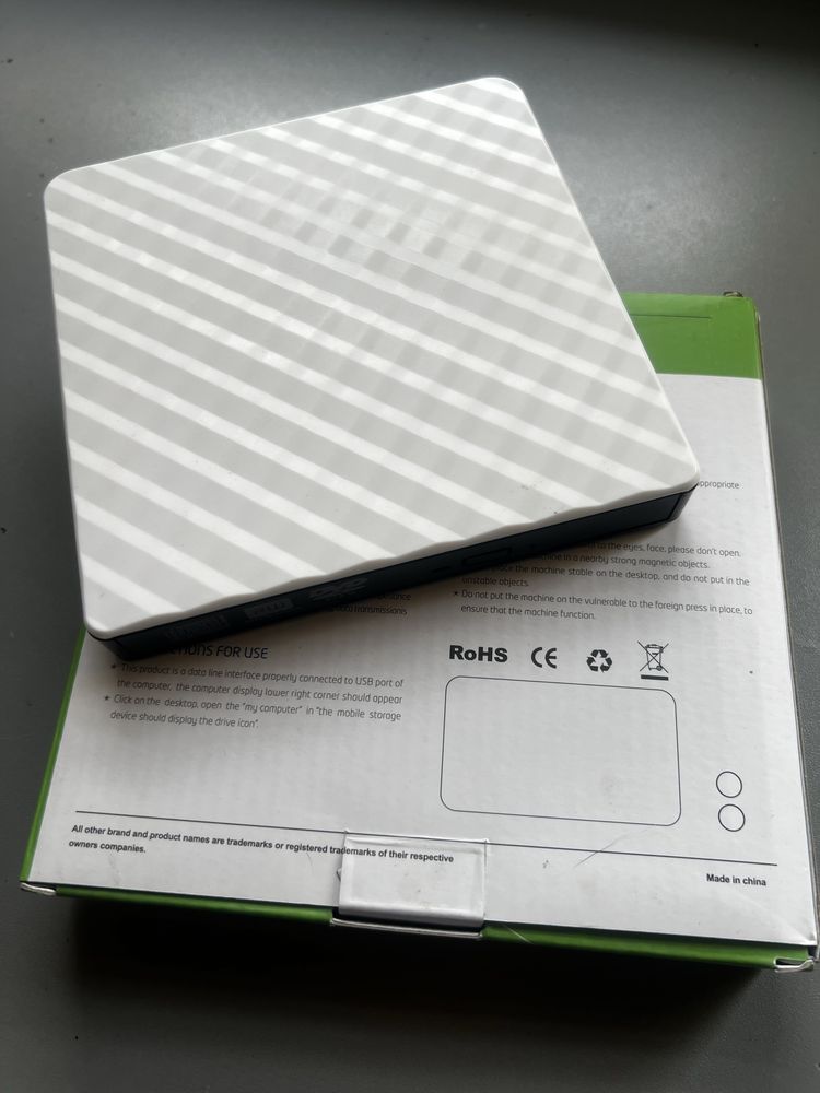 Napęd DVD USB3.0 nagrywarka czytnik nowy biały stacja