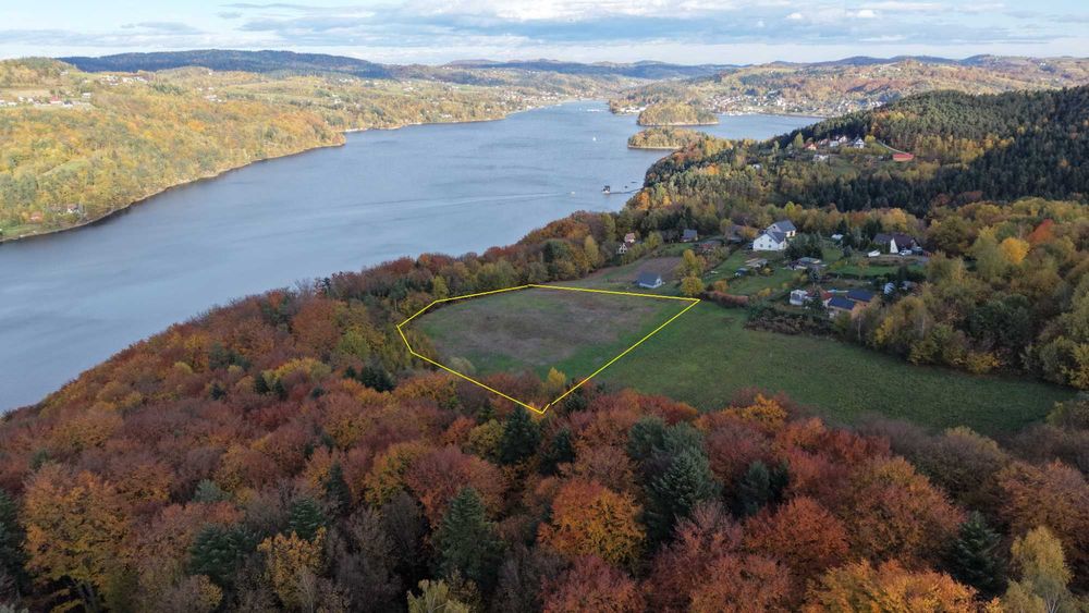 Atrakcyjna działka nad jeziorem Rożnowskim