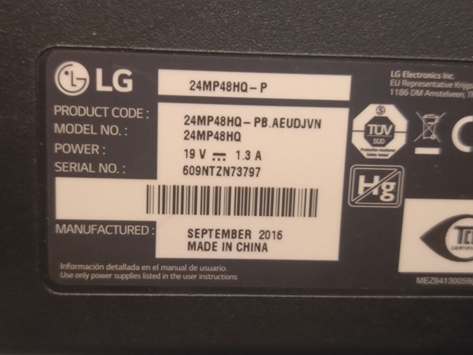 Monitor LG 60 hz