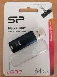 USB флешка Silicon Power 64 Гб Marvel M02, USB 3.2, на гарнтии