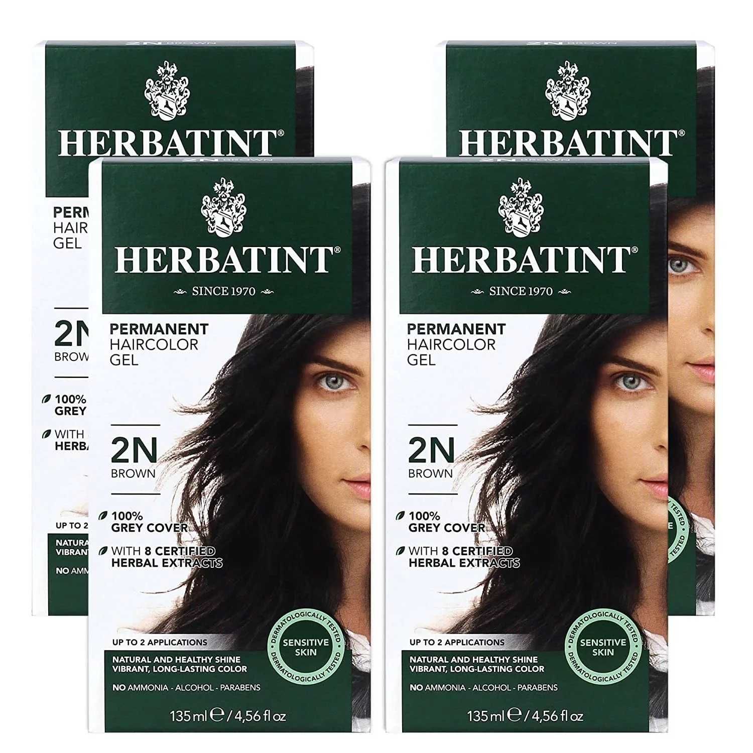 Herbatint, стійка гель-фарба для волосся без аміачна 3N 4шт