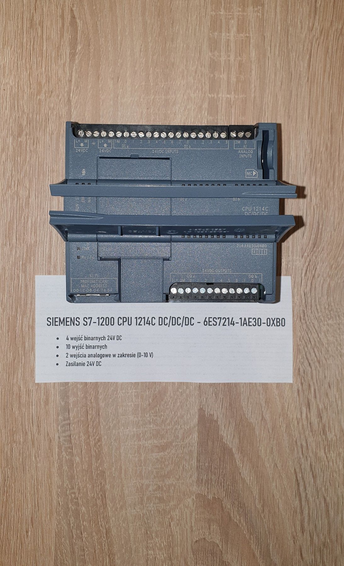 Siemens S7-1200 CPU 1214C DC/DC/DC 24VDC 214-1AE30-0XB0 PLC