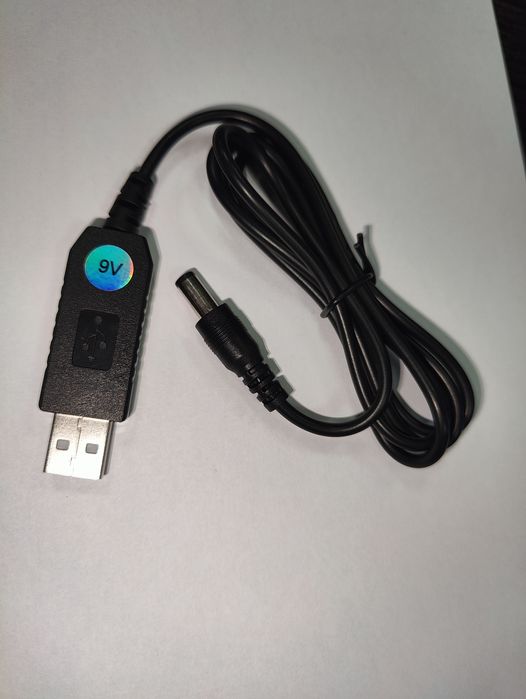 Кабель для живлення роутерів на 9 та 12В , підвищувач напруги