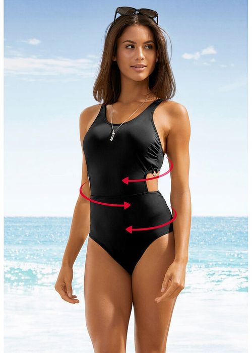 Kostium kąpielowy monokini czarny ^42