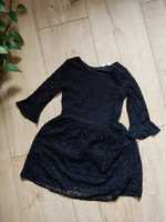 Dziewczęca sukienka H&M czarna koronka rozmiar 152