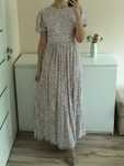 Sukienka maxi 34 XS beauut asos brudny róż cekiny białe wieczorowa