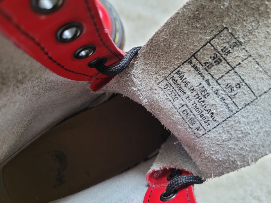 Dr Martens, martensy, czerwone glany rozmiar 36, skóra