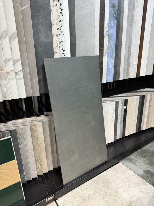 Płytki 119,8 x 59,8 cm Gres szkl. rekt. mat Techno Stone Grafit Gat. 1