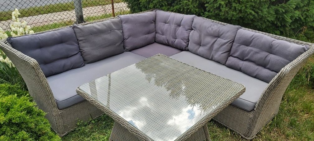 Zestaw ogrodowy ratanowy balkon altanka ogród taras