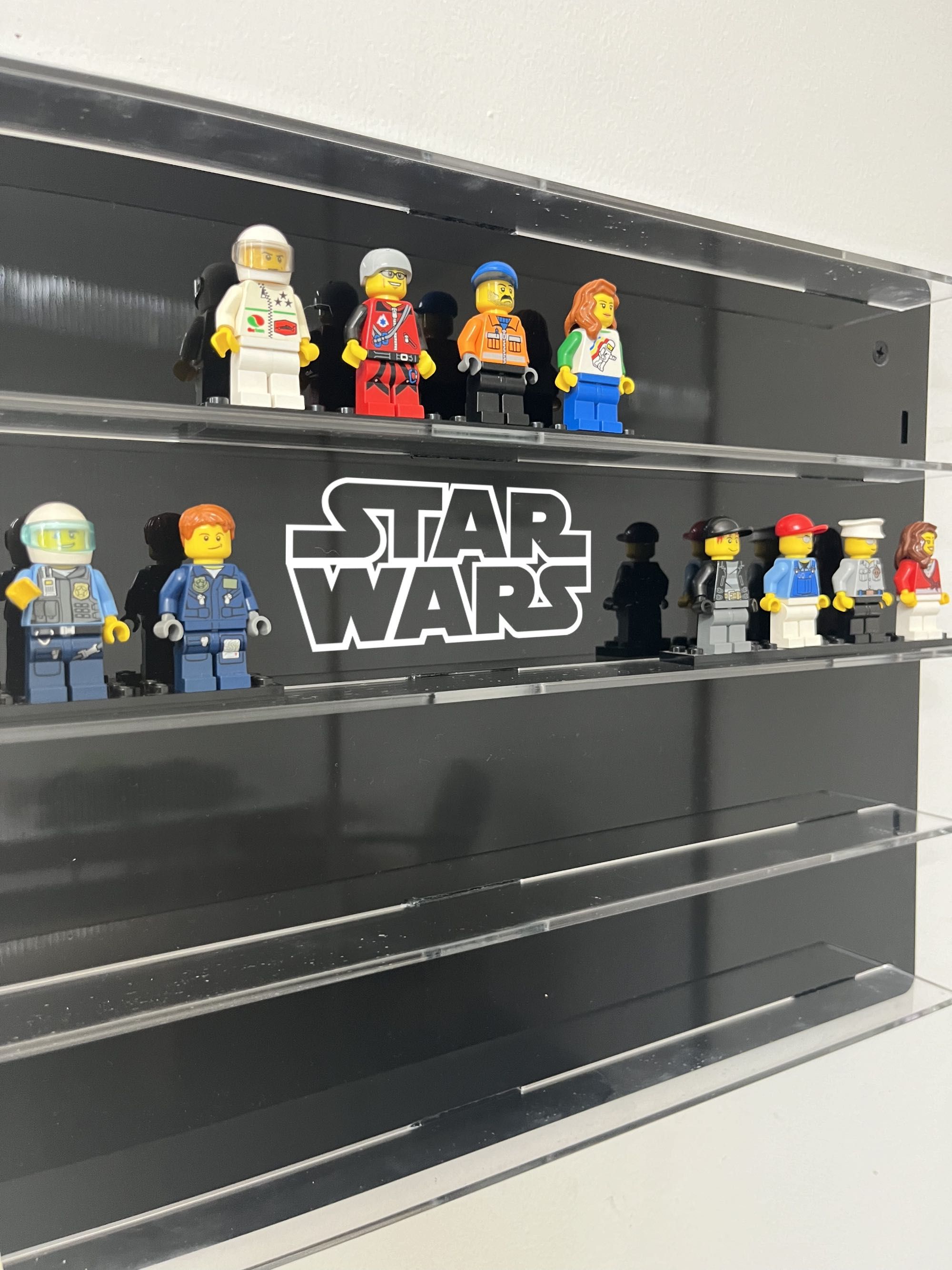 Expositor de parede minifiguras Lego