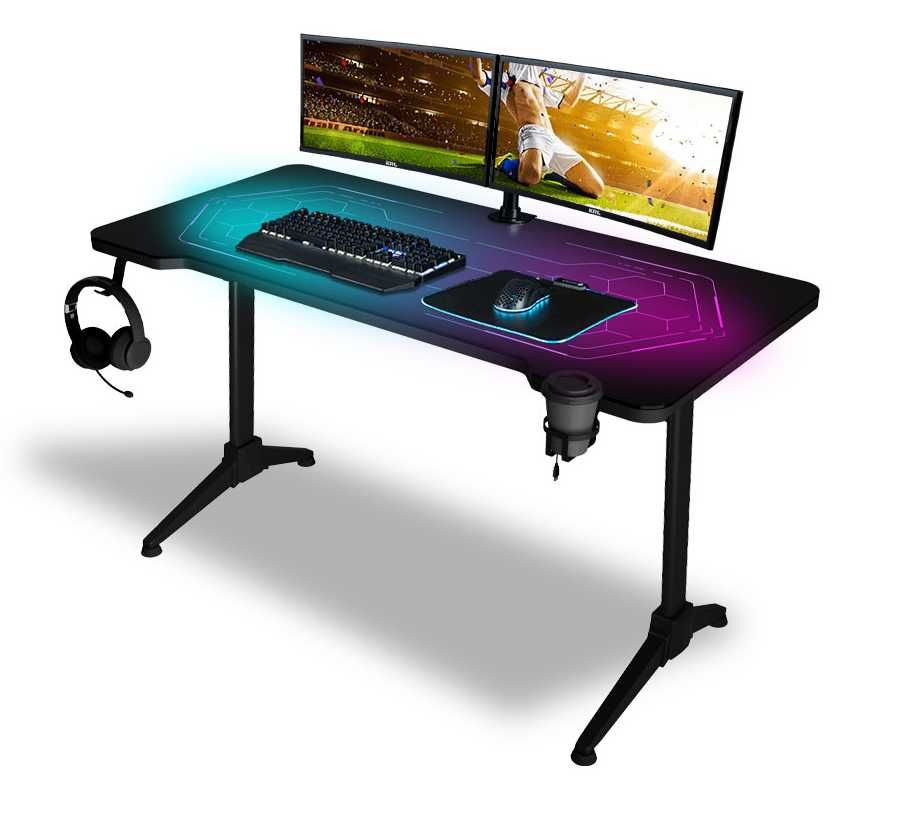 Biurko gamingowe komputerowe ULTRA LED totalna obniżka !