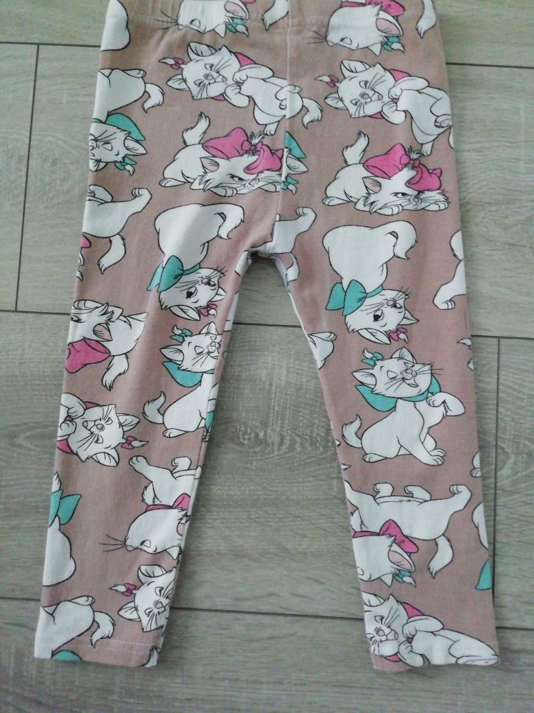 Spodnie legginsy Disney 92 kotki
