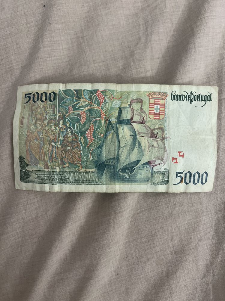 Nota 5 mil escudos